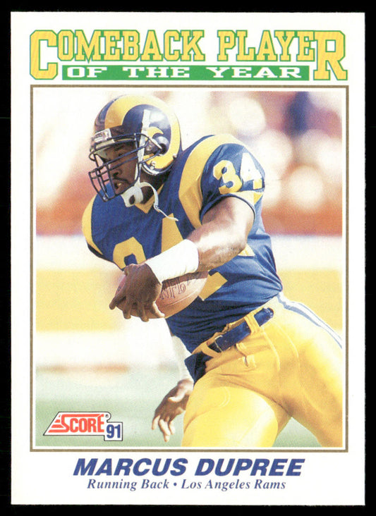 Marcus Dupree 1991 Score #618 Los Angeles Rams