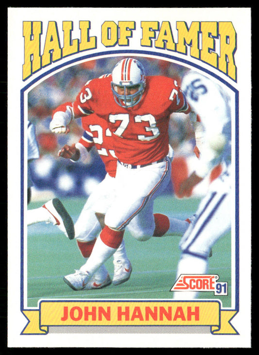 John Hannah 1991 Score #672 New England Patriots