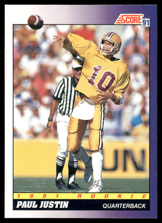 Paul Justin 1991 Score #566 RC Arizona State Sun Devils