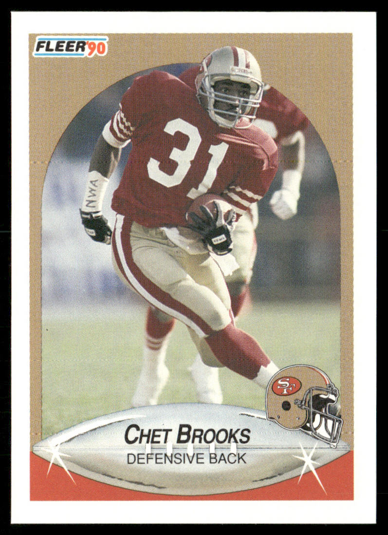 Chet Brooks 1990 Fleer #2 RC San Francisco 49ers