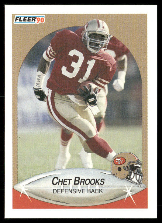 Chet Brooks 1990 Fleer #2 RC San Francisco 49ers