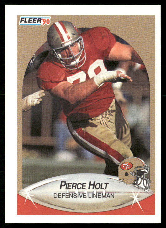 Pierce Holt 1990 Fleer #8 RC San Francisco 49ers