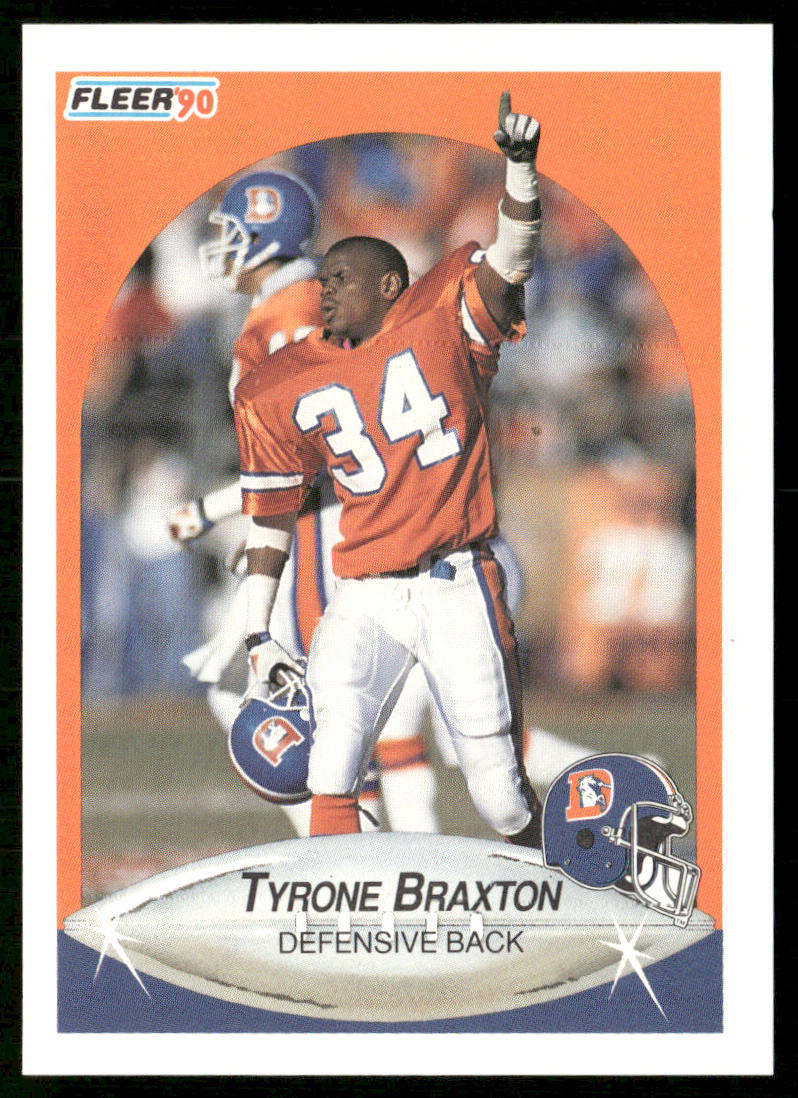Tyrone Braxton 1990 Fleer #19 Denver Broncos