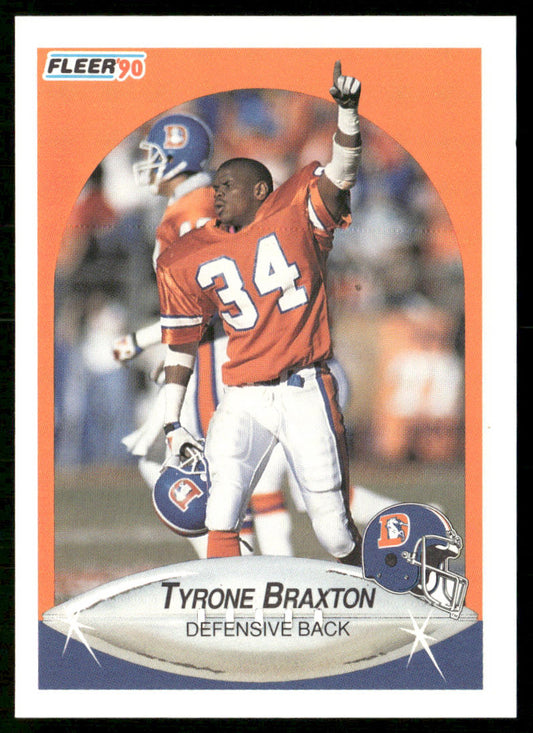 Tyrone Braxton 1990 Fleer #19 Denver Broncos
