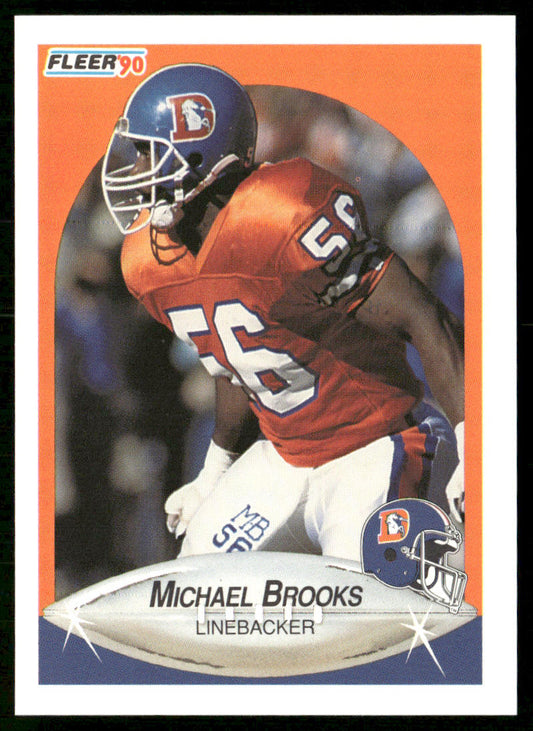 Michael Brooks 1990 Fleer #20a RC Denver Broncos