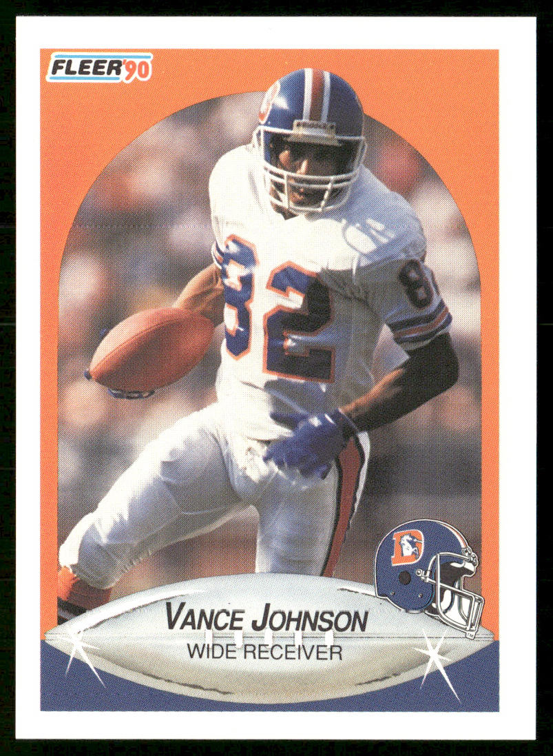 Vance Johnson 1990 Fleer #25 Denver Broncos