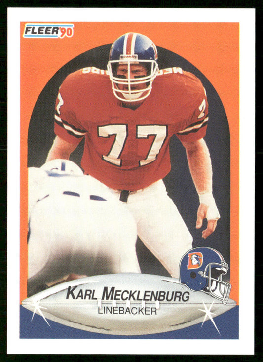 Karl Mecklenburg 1990 Fleer #28b Denver Broncos