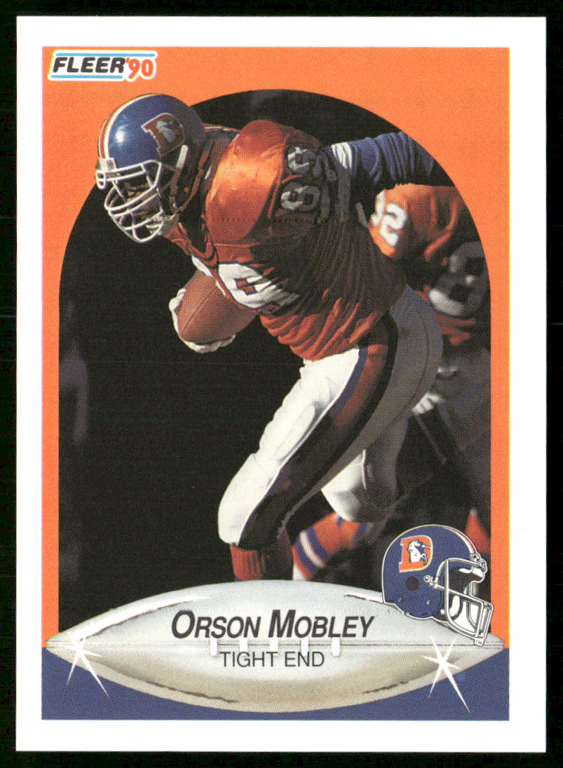 Orson Mobley 1990 Fleer #29a RC Denver Broncos