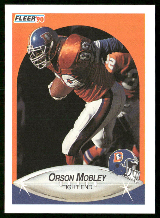 Orson Mobley 1990 Fleer #29a RC Denver Broncos