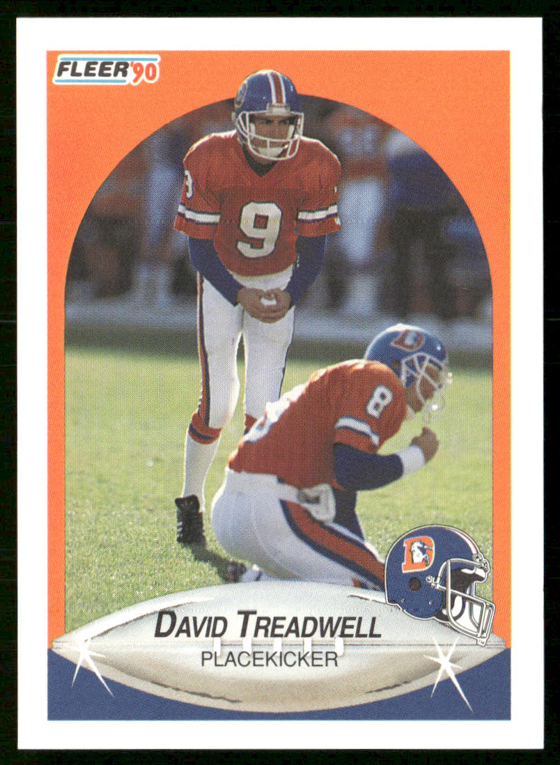 David Treadwell 1990 Fleer #32b Denver Broncos