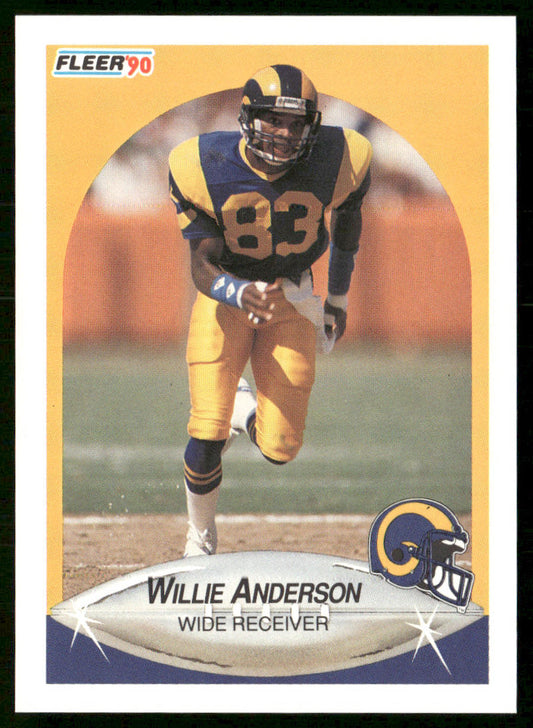 Willie Anderson 1990 Fleer #33 Los Angeles Rams