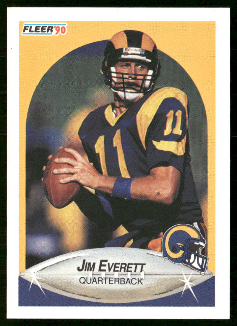 Jim Everett 1990 Fleer #36 Los Angeles Rams