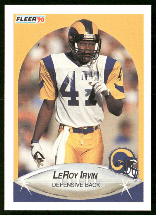 LeRoy Irvin 1990 Fleer #40 Los Angeles Rams