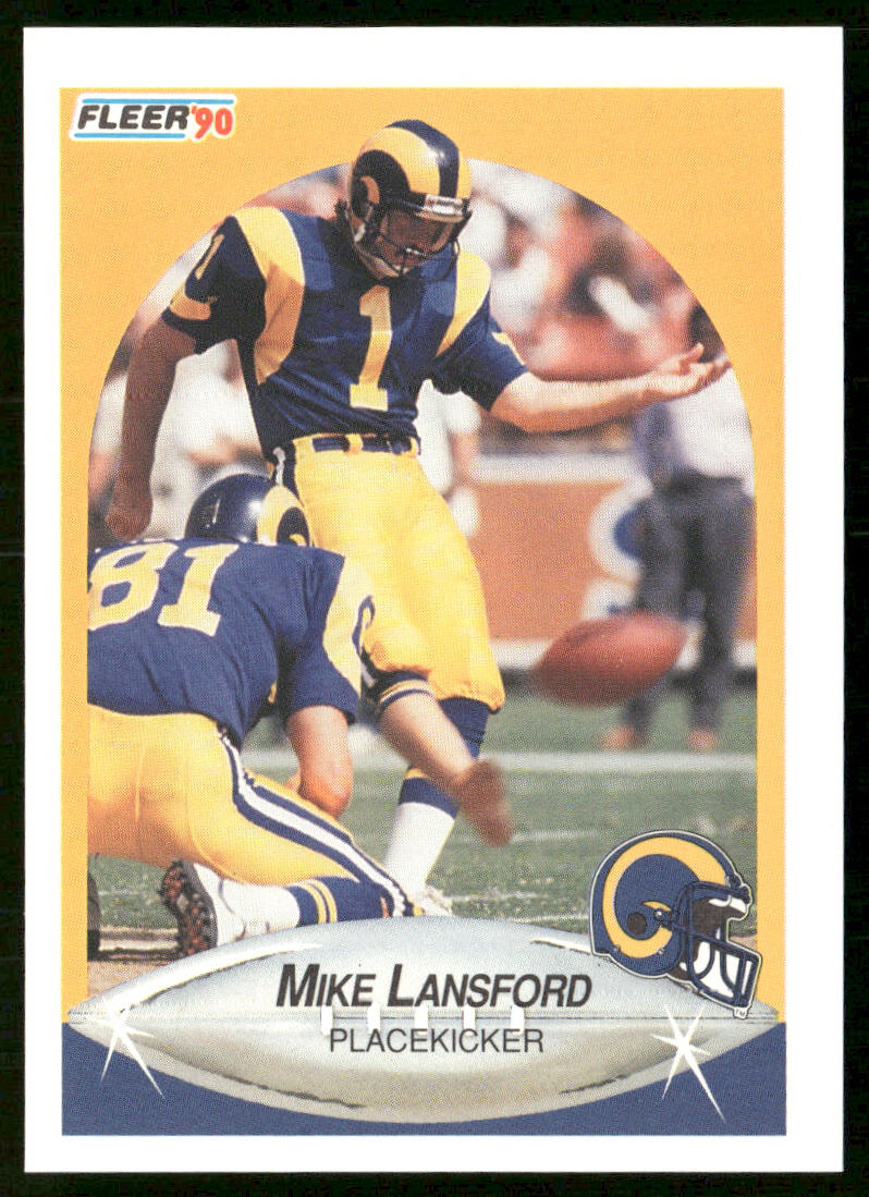 Mike Lansford 1990 Fleer #41 Los Angeles Rams