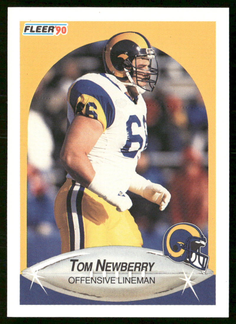 Tom Newberry 1990 Fleer #43 Los Angeles Rams