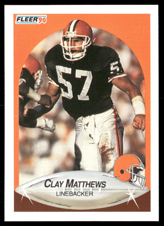 Clay Matthews 1990 Fleer #54a Cleveland Browns