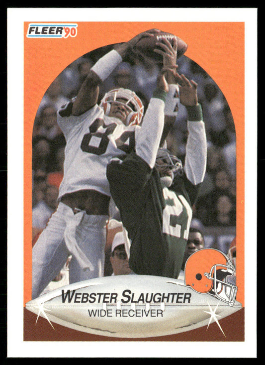 Webster Slaughter 1990 Fleer #58a Cleveland Browns