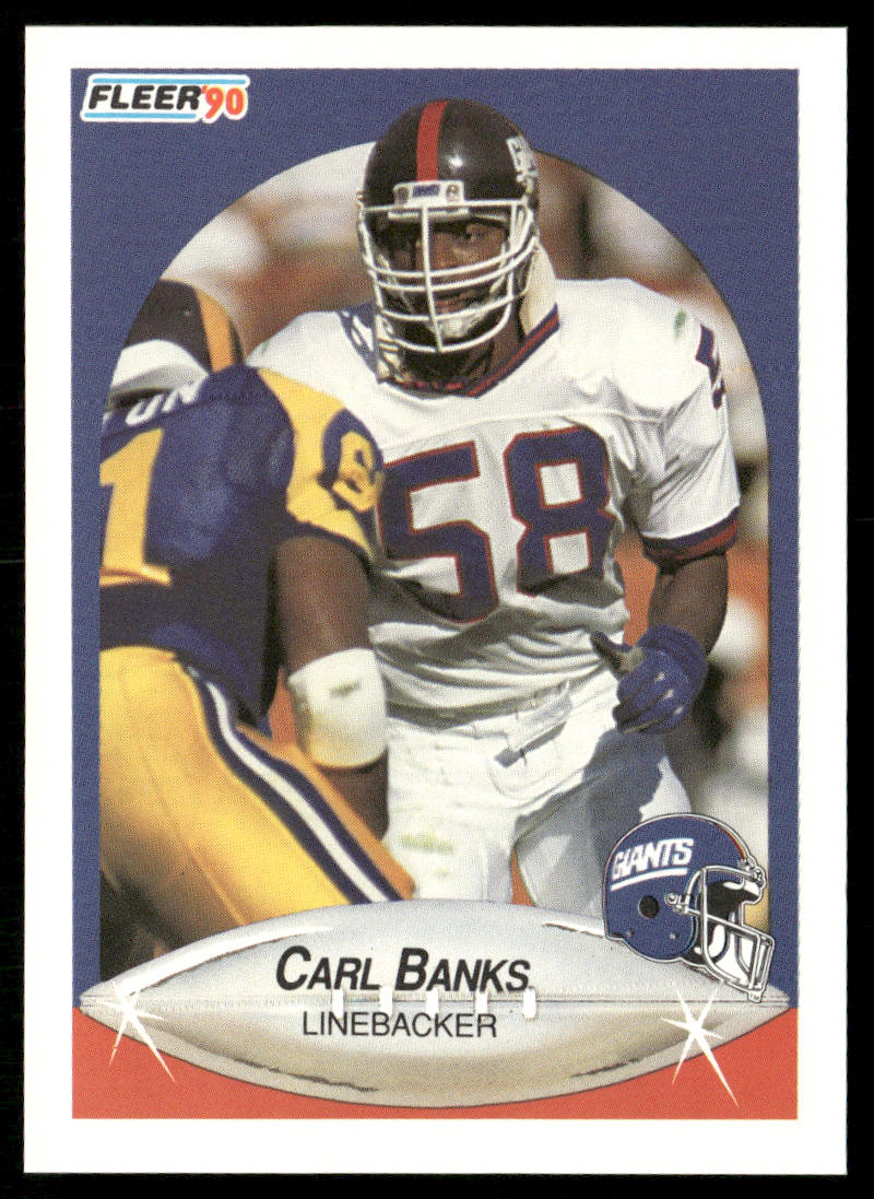 Carl Banks 1990 Fleer #63 New York Giants