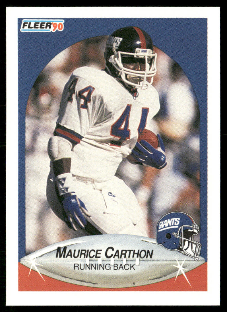 Maurice Carthon 1990 Fleer #65 New York Giants