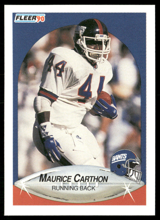 Maurice Carthon 1990 Fleer #65 New York Giants