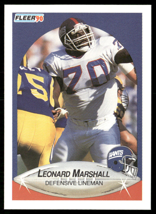 Leonard Marshall 1990 Fleer #72 New York Giants