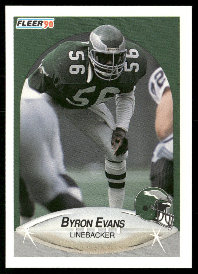 Byron Evans 1990 Fleer #83 RC Philadelphia Eagles