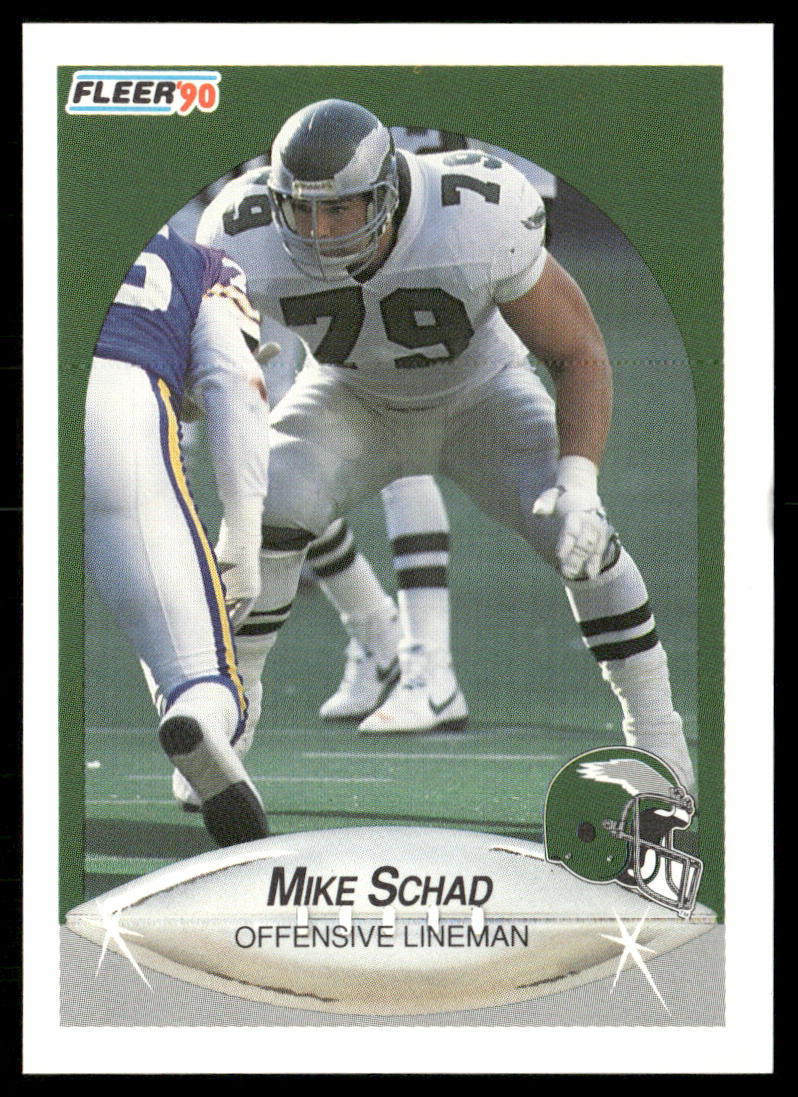 Mike Schad 1990 Fleer #89 Philadelphia Eagles