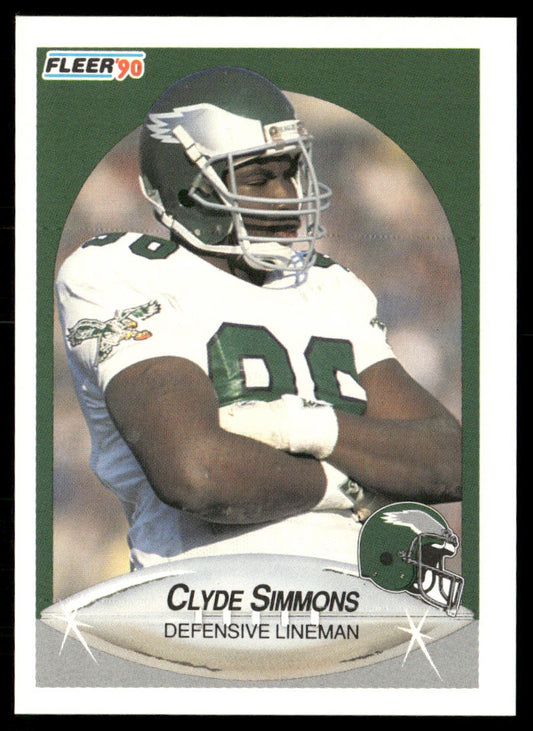 Clyde Simmons 1990 Fleer #90 Philadelphia Eagles