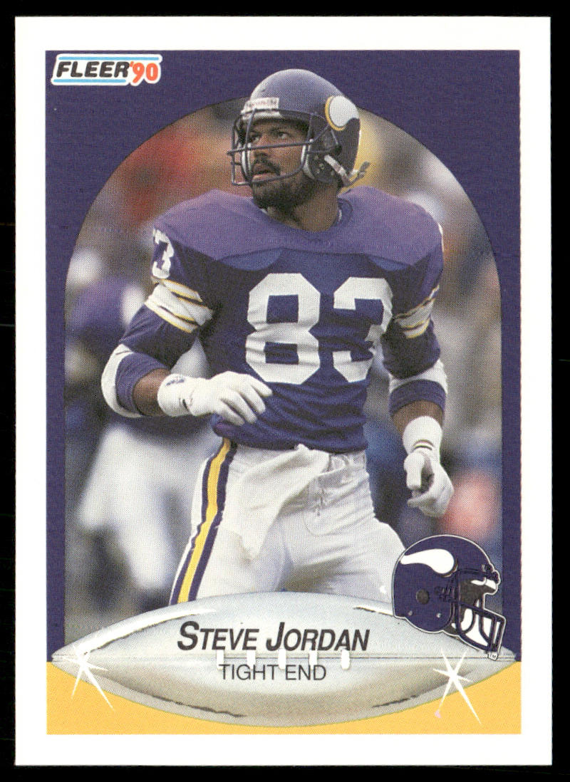 Steve Jordan 1990 Fleer #101 Minnesota Vikings
