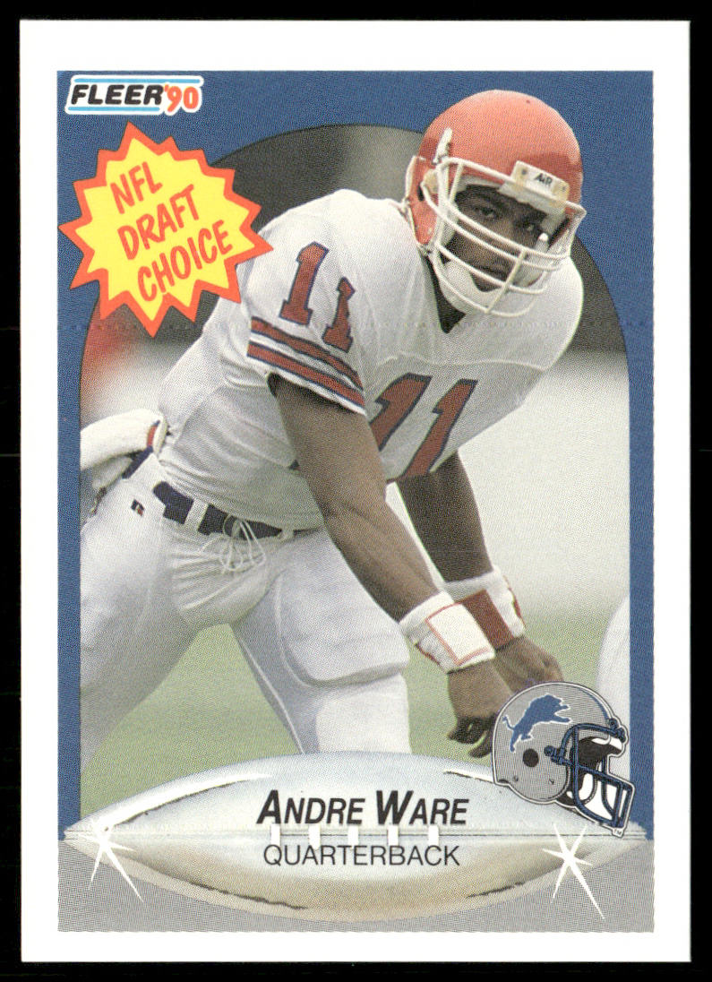 Andre Ware 1990 Fleer #103 RC Detroit Lions