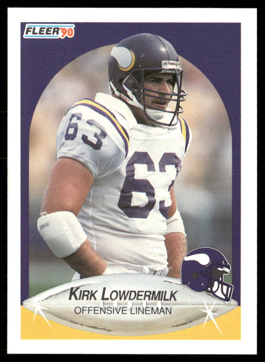 Kirk Lowdermilk 1990 Fleer #104 Minnesota Vikings