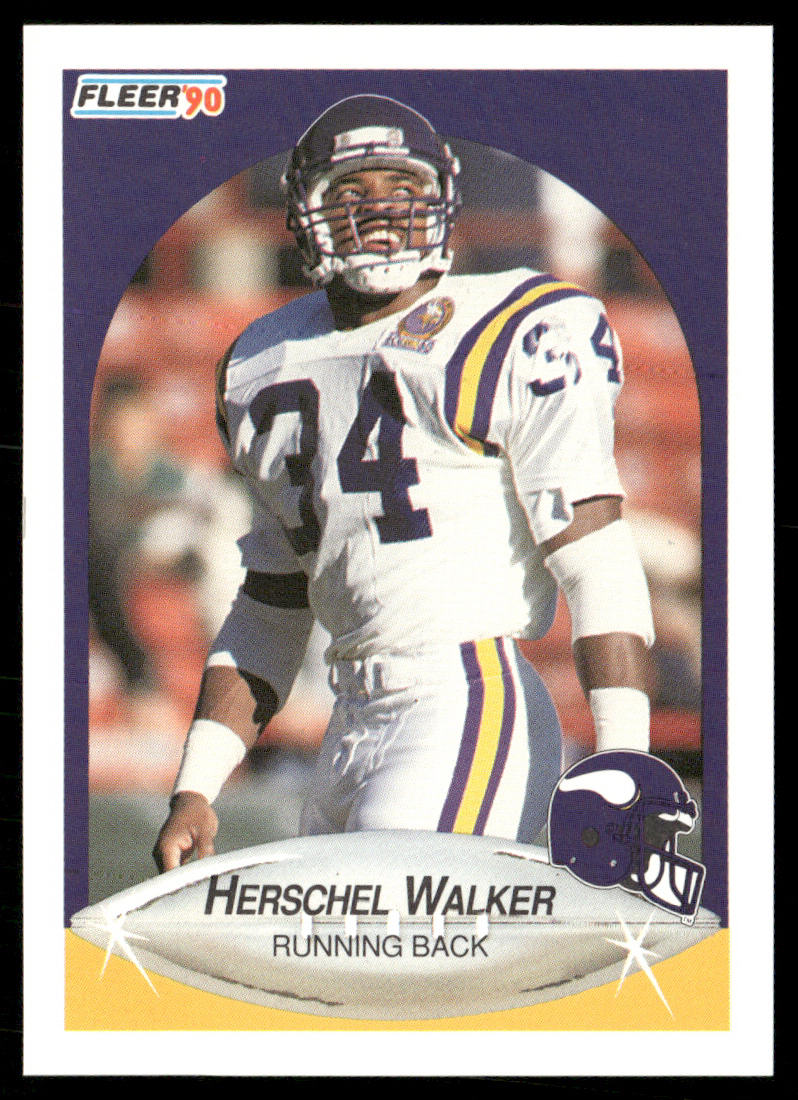 Herschel Walker 1990 Fleer #107 Minnesota Vikings