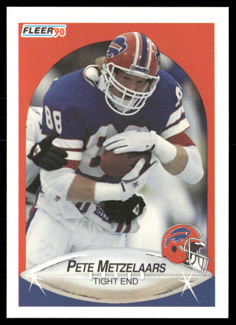 Pete Metzelaars 1990 Fleer #117b Buffalo Bills