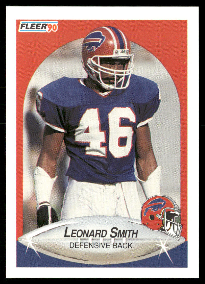 Leonard Smith 1990 Fleer #122a Buffalo Bills
