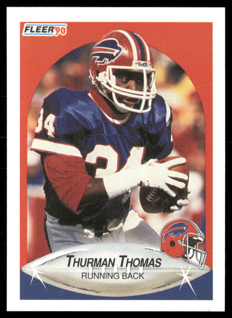 Thurman Thomas 1990 Fleer #124a Buffalo Bills