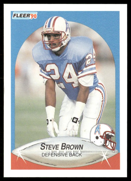 Steve Brown 1990 Fleer #125 Houston Oilers