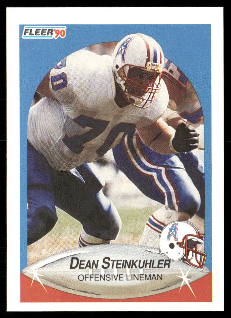 Dean Steinkuhler 1990 Fleer #136 Houston Oilers