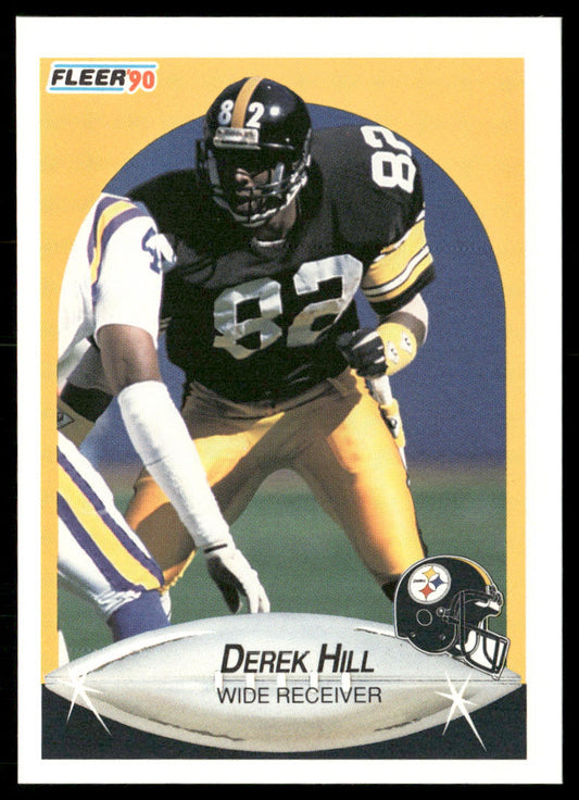 Derek Hill 1990 Fleer #142 RC Pittsburgh Steelers