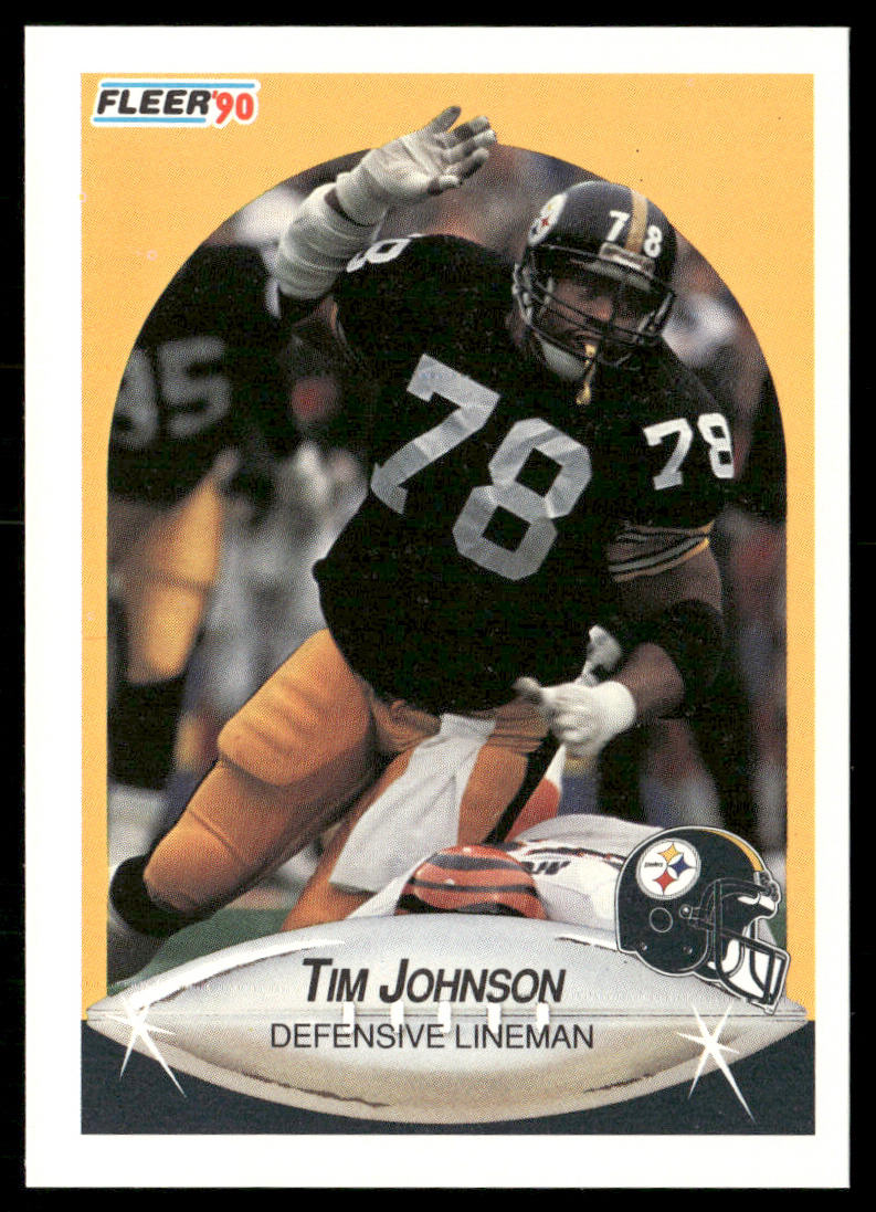Tim Johnson 1990 Fleer #144 RC Pittsburgh Steelers