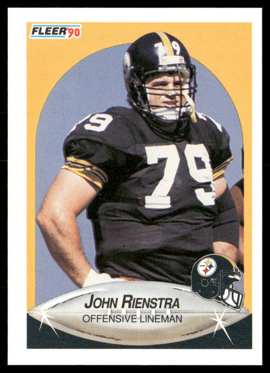 John Rienstra 1990 Fleer #149 RC Pittsburgh Steelers