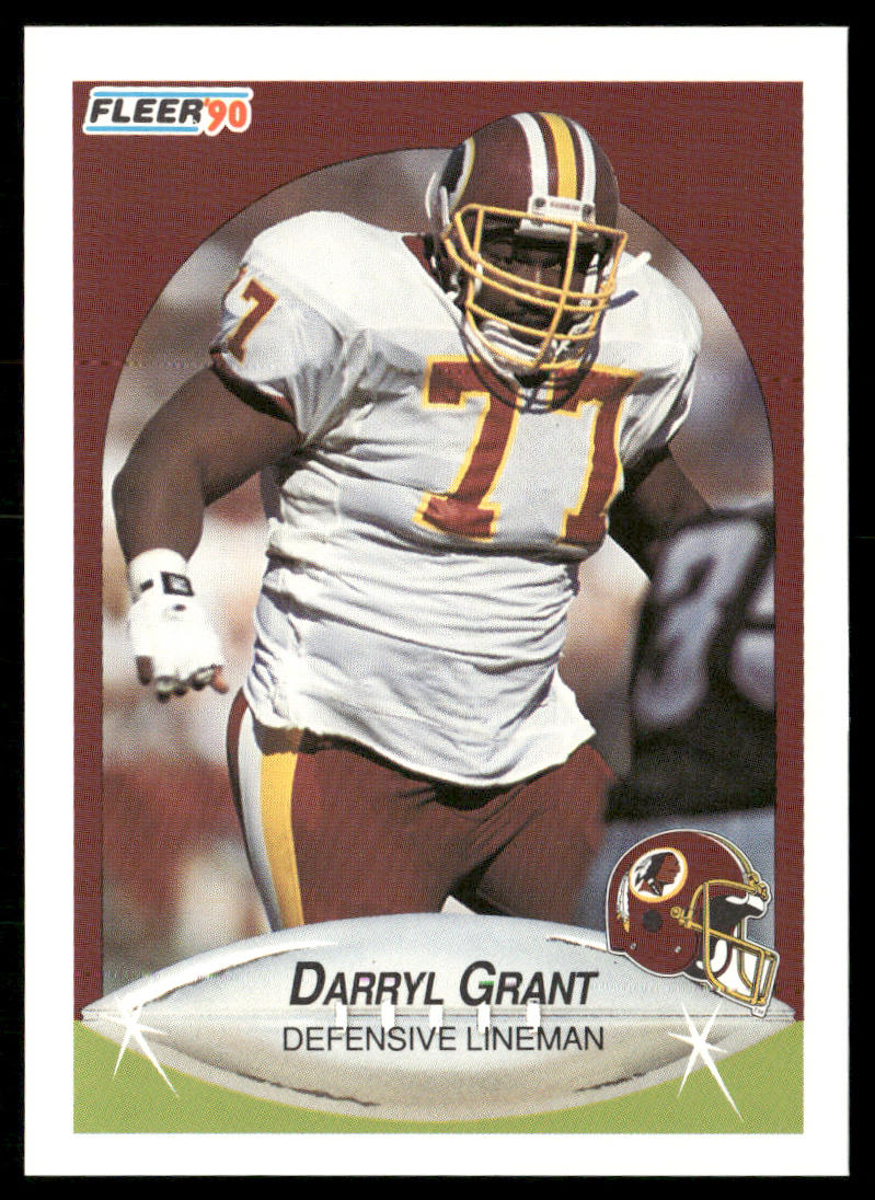 Darryl Grant 1990 Fleer #155 Washington Redskins