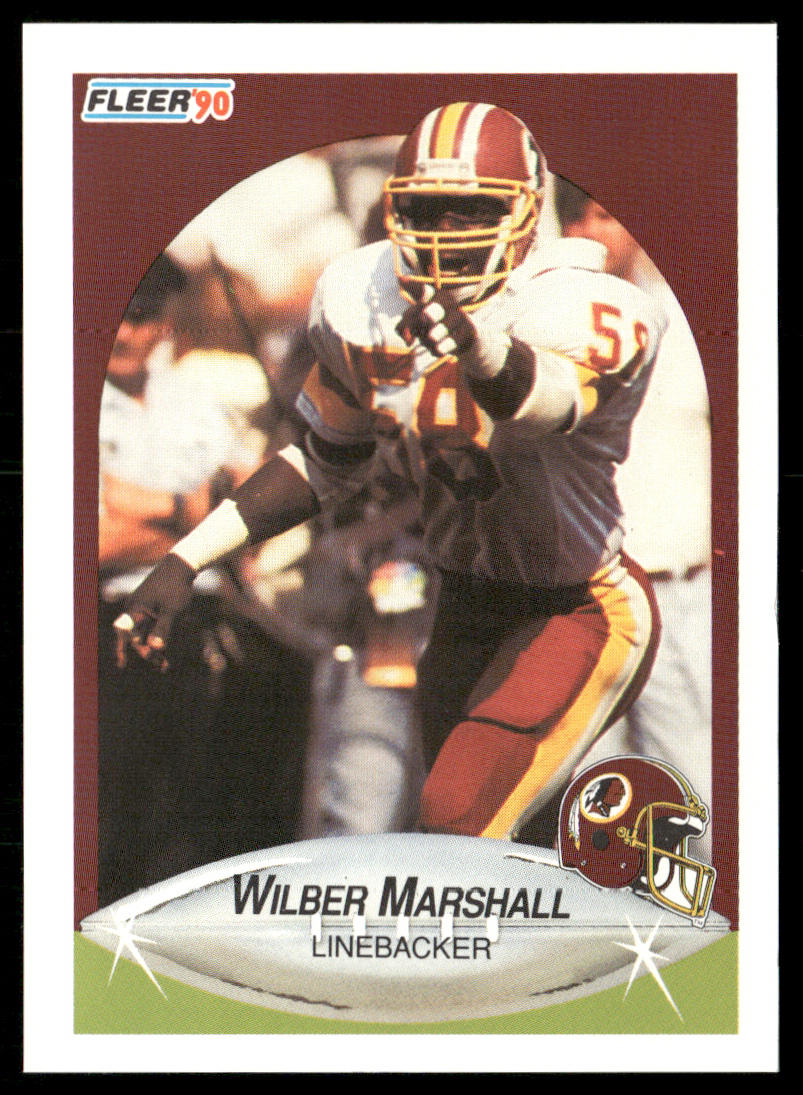 Wilber Marshall 1990 Fleer #161 Washington Redskins