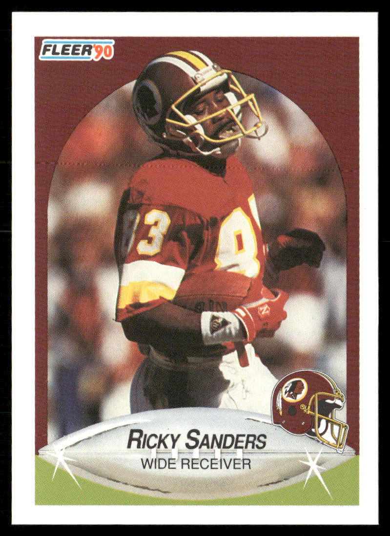 Ricky Sanders 1990 Fleer #167 Washington Redskins