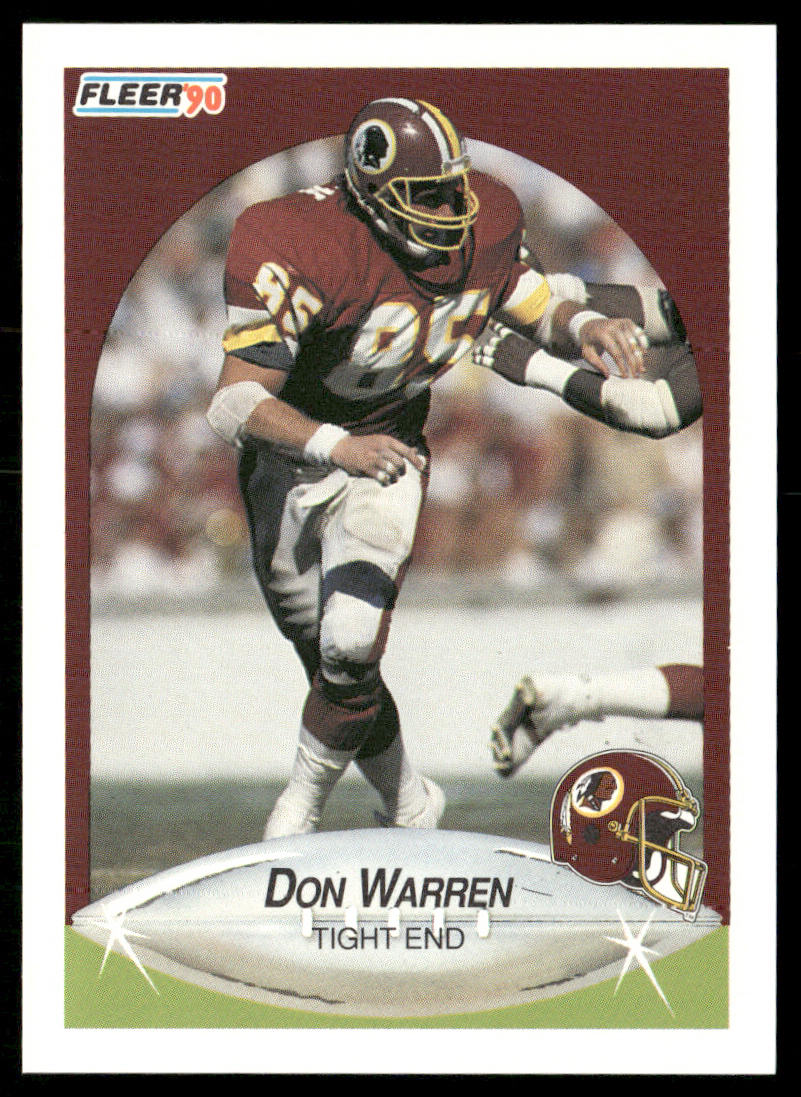 Don Warren 1990 Fleer #168 Washington Redskins