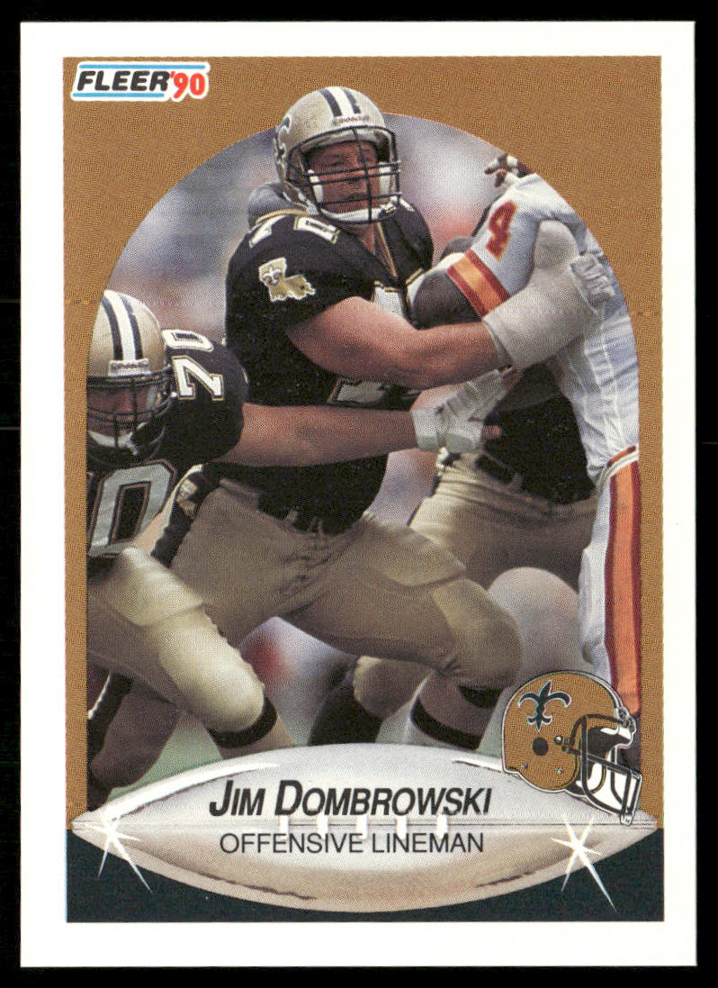 Jim Dombrowski 1990 Fleer #185 RC New Orleans Saints