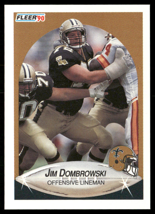 Jim Dombrowski 1990 Fleer #185 RC New Orleans Saints