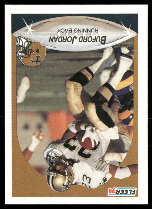 Buford Jordan 1990 Fleer #191 RC New Orleans Saints