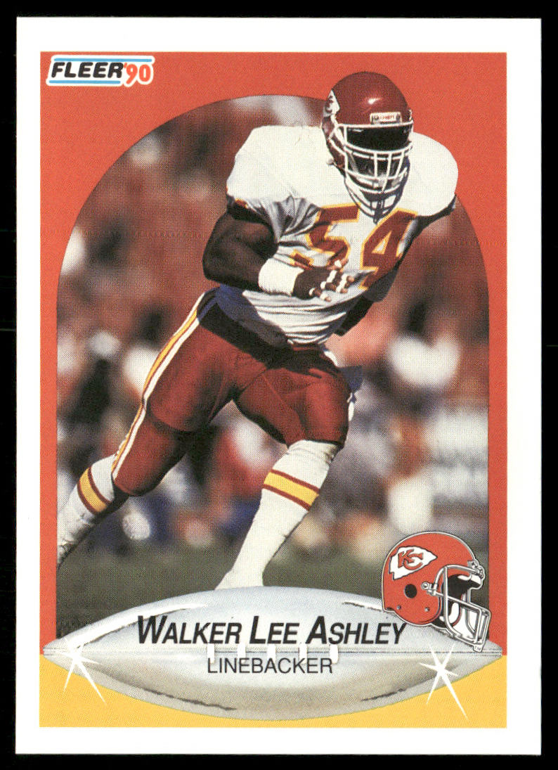 Walker Lee Ashley 1990 Fleer #198b RC Kansas City Chiefs