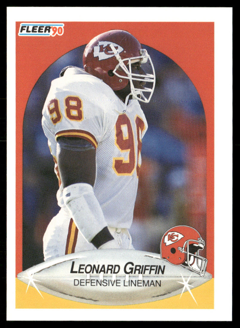 Leonard Griffin 1990 Fleer #200b RC Kansas City Chiefs