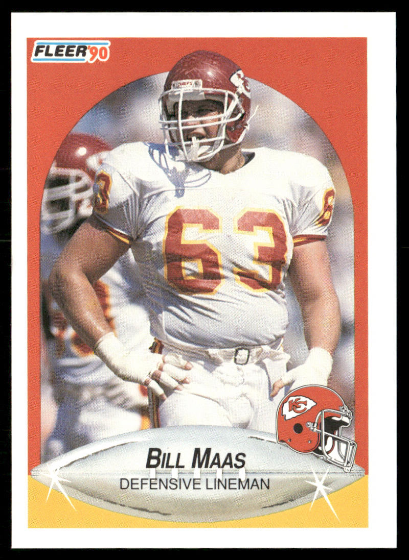Bill Maas 1990 Fleer #203a Kansas City Chiefs